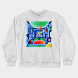 dynamic abstract 3d Crewneck Sweatshirt